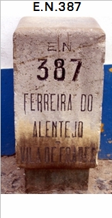E.N. 387 - E.N.121 - Peroguarda - Faro do Alentejo
 - Cuba - Vila de Frades